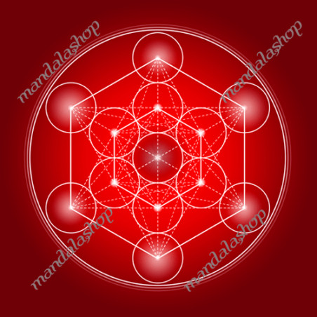 Quadro Cubo di Metatron (7 colori tra cui scegliere)