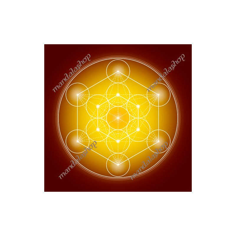 Cuadro Cubo de Metatrón (7 colores a elegir)