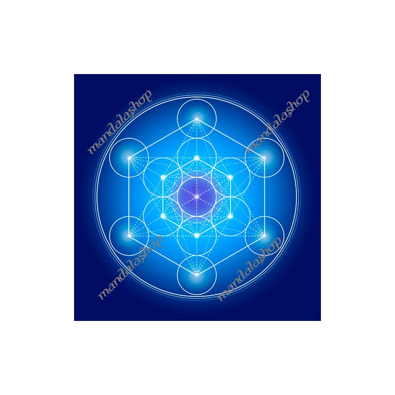 Cuadro Cubo de Metatrón (7 colores a elegir)