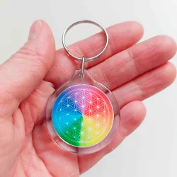 7-Ray Flower of Life Keychain