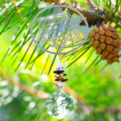 Sonnenfänger Mandala aus Kristall