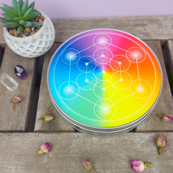 Metallbox Metatron-Würfel 7 Chakren