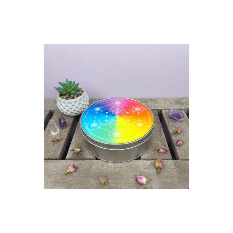 Scatola rotonda Cubo di Metatron 7 chakra