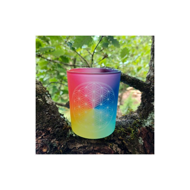 Portacandele Fiore della Vita 7 chakra