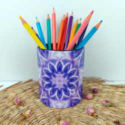 Mandala of Calm ceramic pencil holder