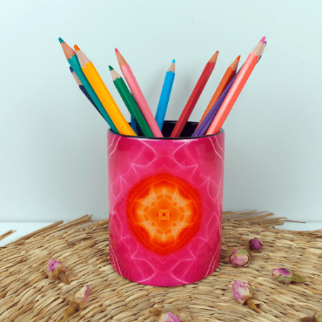 Pot à crayons en céramique Mandala de la Réussite
