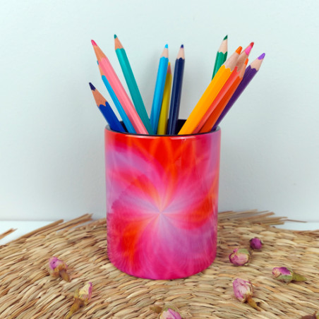 Pot à crayons en céramique Mandala Harmonie dans le foyer