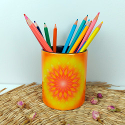 Mandala of a strong and unfailing will  in the home pencil holder
