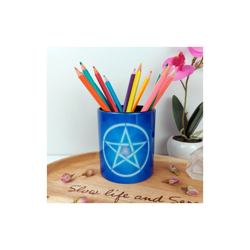Portalápices Pentáculo azul