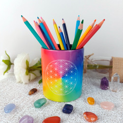 Stiftehalter Blume des Lebens 7 Chakren