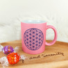 Tazza Fiore della Vita rosa brillante