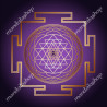 Sri Yantra Bild mit violettem Hintergrund