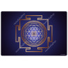 Alfombra armonizadora Sri Yantra (con fondo azul)