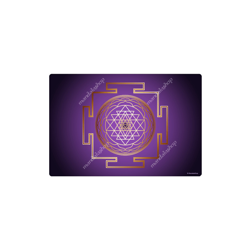 Sri Yantra (purple background) Harmonising Mat