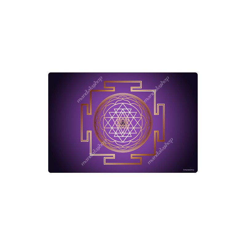 Tappeto armonizzante Sri Yantra (sfonfo viola)
