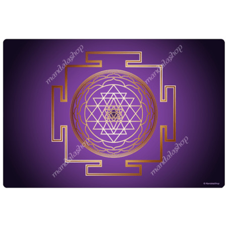 Sri Yantra (purple background) Harmonising Mat