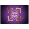 Alfombra armonizadora Sri Yantra (con fondo púrpura)
