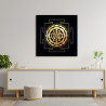 Sri Yantra Bild mit schwarzem Hintergrund