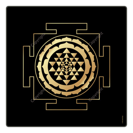 Bandeja dinamizadora Sri yantra (fondo negro)