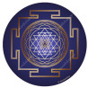 Tappetino per il mouse rotondo Sri Yantra indaco