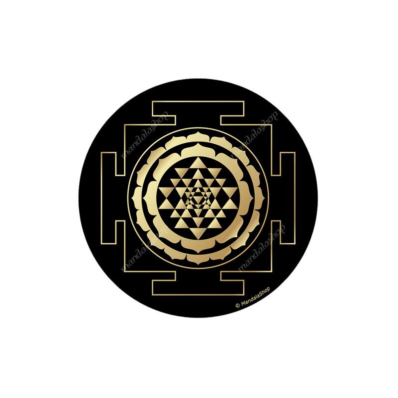 Mauspad Sri Yantra Schwarz