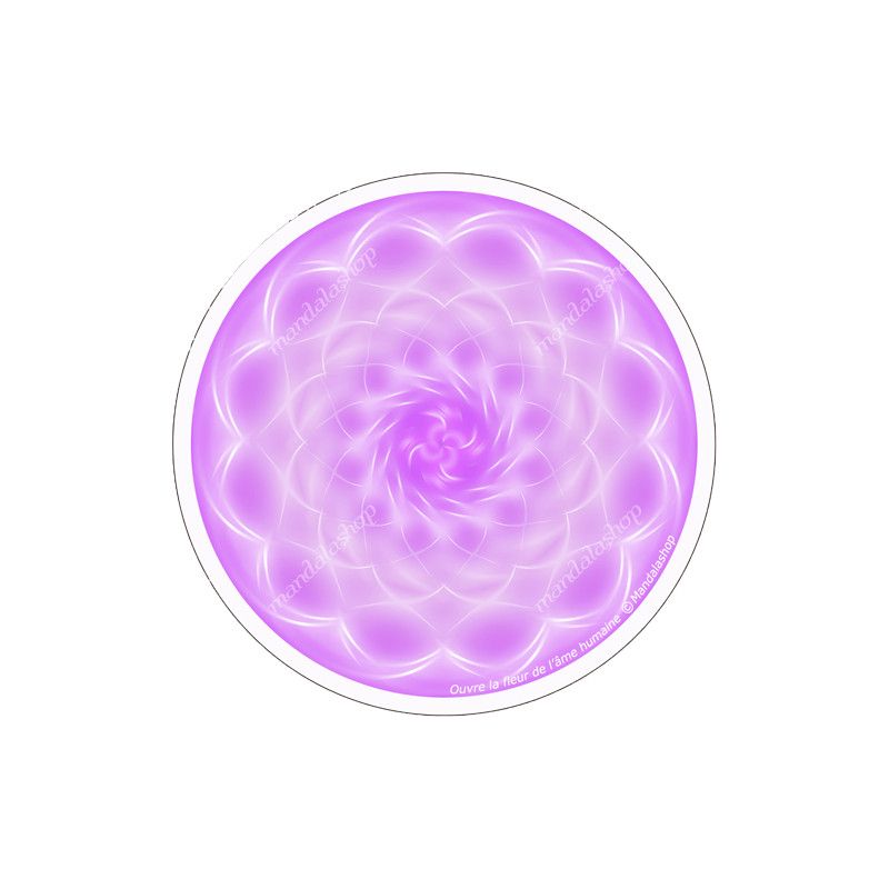 Disco armonizzante Mandala che apre il fiore dell'anima umana