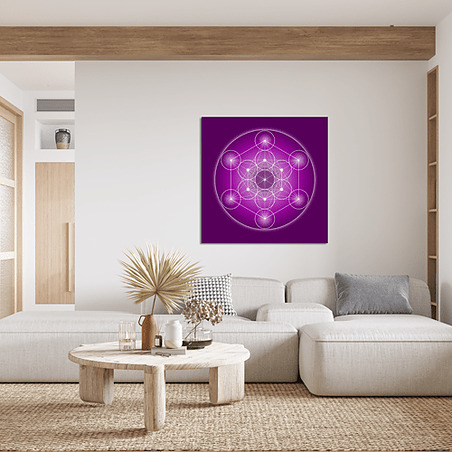 Toile Cube de Métatron (7 couleurs au choix)