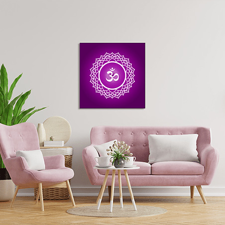 Toile Om - Aum violet