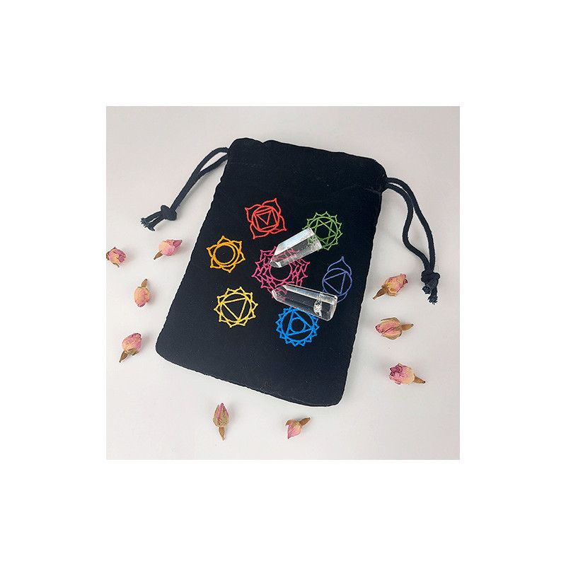 Pochette en coton 7 chakras
