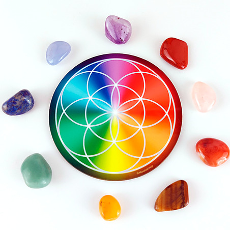 Disque harmonisant Graine de Vie multicolore