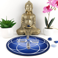 Mauspad Samen des Lebens indigo