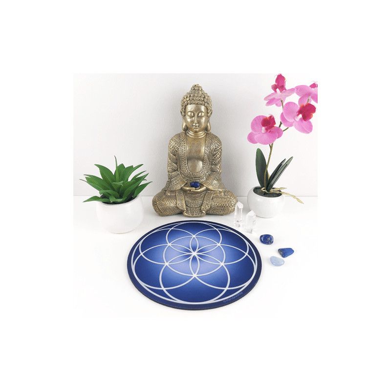 Mauspad Samen des Lebens indigo