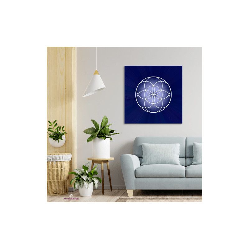 Quadro Seme della Vita indaco
