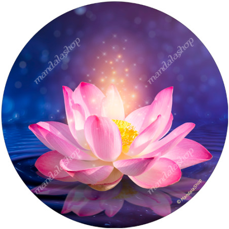 Floating Lotus Flower round mouse pad