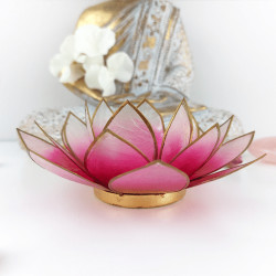 Kerzenhalter Lotusblume Capiz rosa