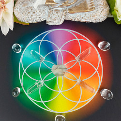 Tapis harmonisant Graine de Vie multicolore