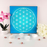 Plateau dynamisant Fleur de Vie turquoise