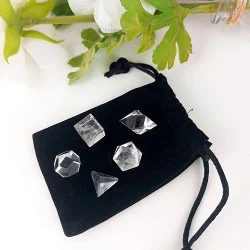 5 Platonic solids in rock crystal