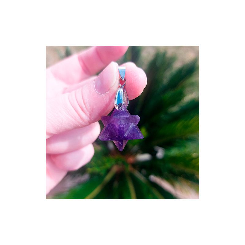 Merkaba-Anhänger aus Amethyst