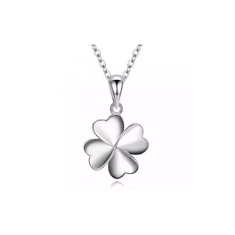 Four-leaf clover silver pendant – lucky charm