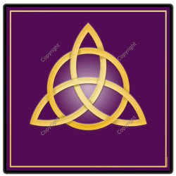 Energetische Holzplatte Triquetra violett