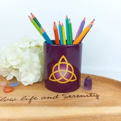 Pot à crayons Triquetra violet