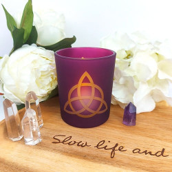 Windlicht Triquetra violett