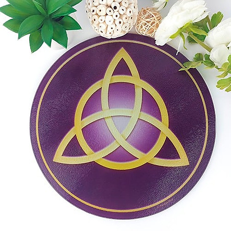 Placa energizante redonda Triquetra violeta