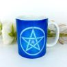 Tasse Pentagramm blau