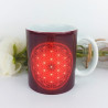Tasse Blume des Lebens rot