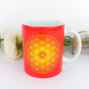 Tasse Blume des Lebens orange