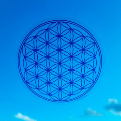 Transparenter, abziehbarer Fenstersticker Blume des Lebens
