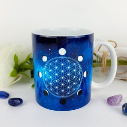 Tasse Blume des Lebens Mondphasen