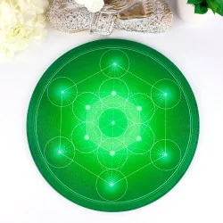 Metatron's Cube Round Energising Plate (7 colours at choice)